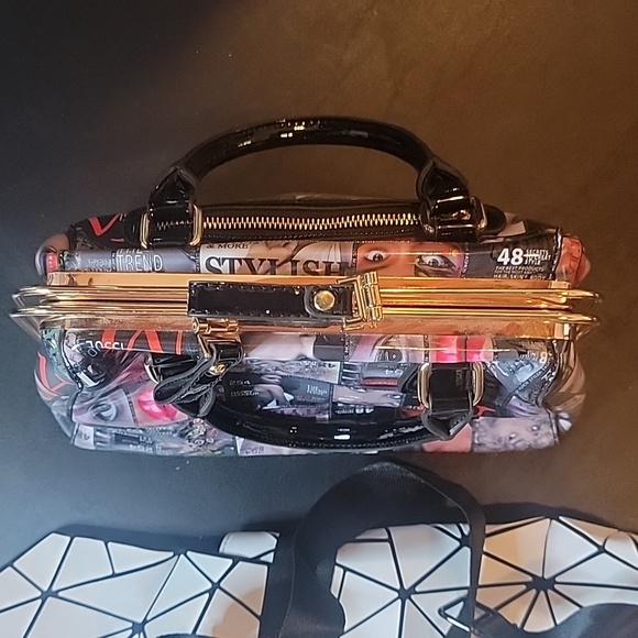 Two Bags White Drawstring Back Pack New Never used. And a black Faux ... - Picture 10 of 14